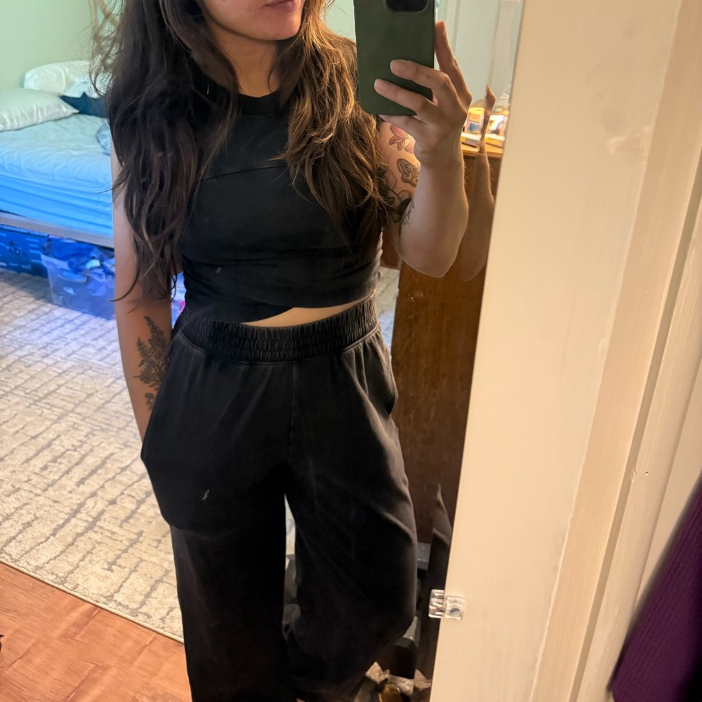 New Free People Black two piece set hot shot